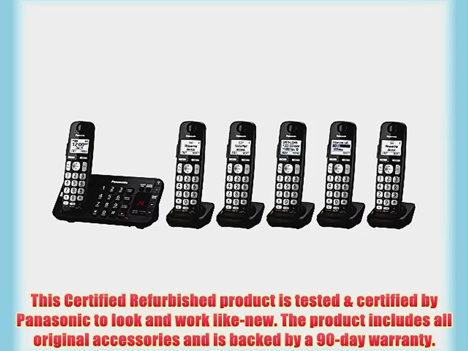 Panasonic KX-TGE245B   1 KX-TGEA20B Handset (6 Handsets Total) DECT 6.0 Plus Cordless Phone