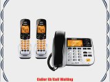 Uniden DECT 6.0 Expandable Corded/Cordless Phone with Answering System - Silver 2 Handsets