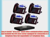 Xblue XB2022-04-RM X16 Digital Phone System Bundle with 4-Phones (Red Mahogany)