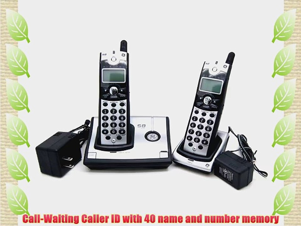 GE 28021EE2 Digital 5.8 GHz Cordless Phone with 2 Handsets and Call Waiting Caller ID