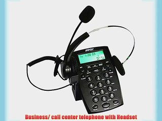 AGPtek? Business/ Call center Telephone with Headset (Voice Recorder Port Available
