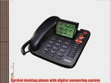 Uniden 1380BK Corded Caller ID phone with Answering System black one phone
