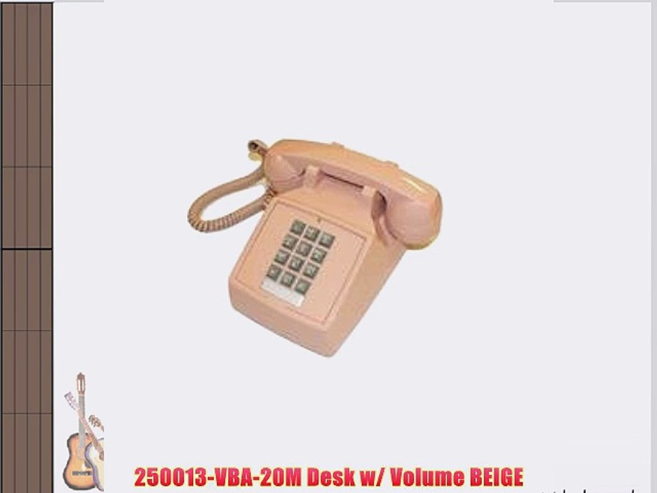 Cortelco ITT-2500-V-BG 250013-VBA-20M Desk w/ Volume BEIGE