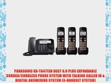 PANASONIC KX-TG4773B DECT 6.0 PLUS EXPANDABLE CORDED/CORDLESS PHONE SYSTEM WITH TALKING CALLER