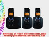 Motorola DECT 6.0 Cordless Phone with 3 Handsets Digital Answering System and Mobile Bluetooth