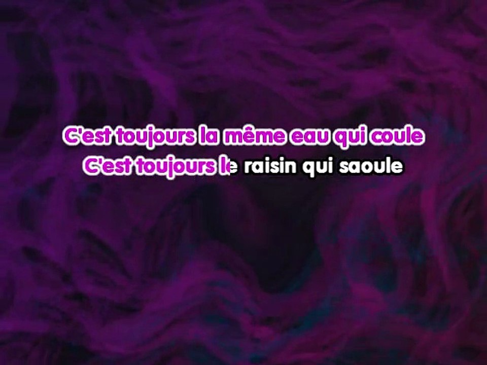 KARAOKE MICHEL SARDOU - La même eau qui coule