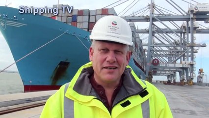 Edith Maersk - largest ship to sail up the Thames