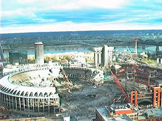 Busch Stadium Demolition and Construction Time Lapse