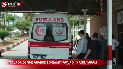 Define ararken dinamit patladı