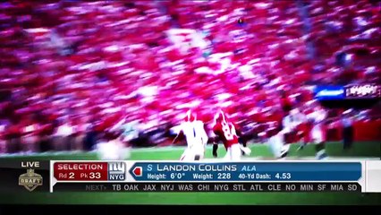 Giants draft Safety Landon Collins in second round No. 33