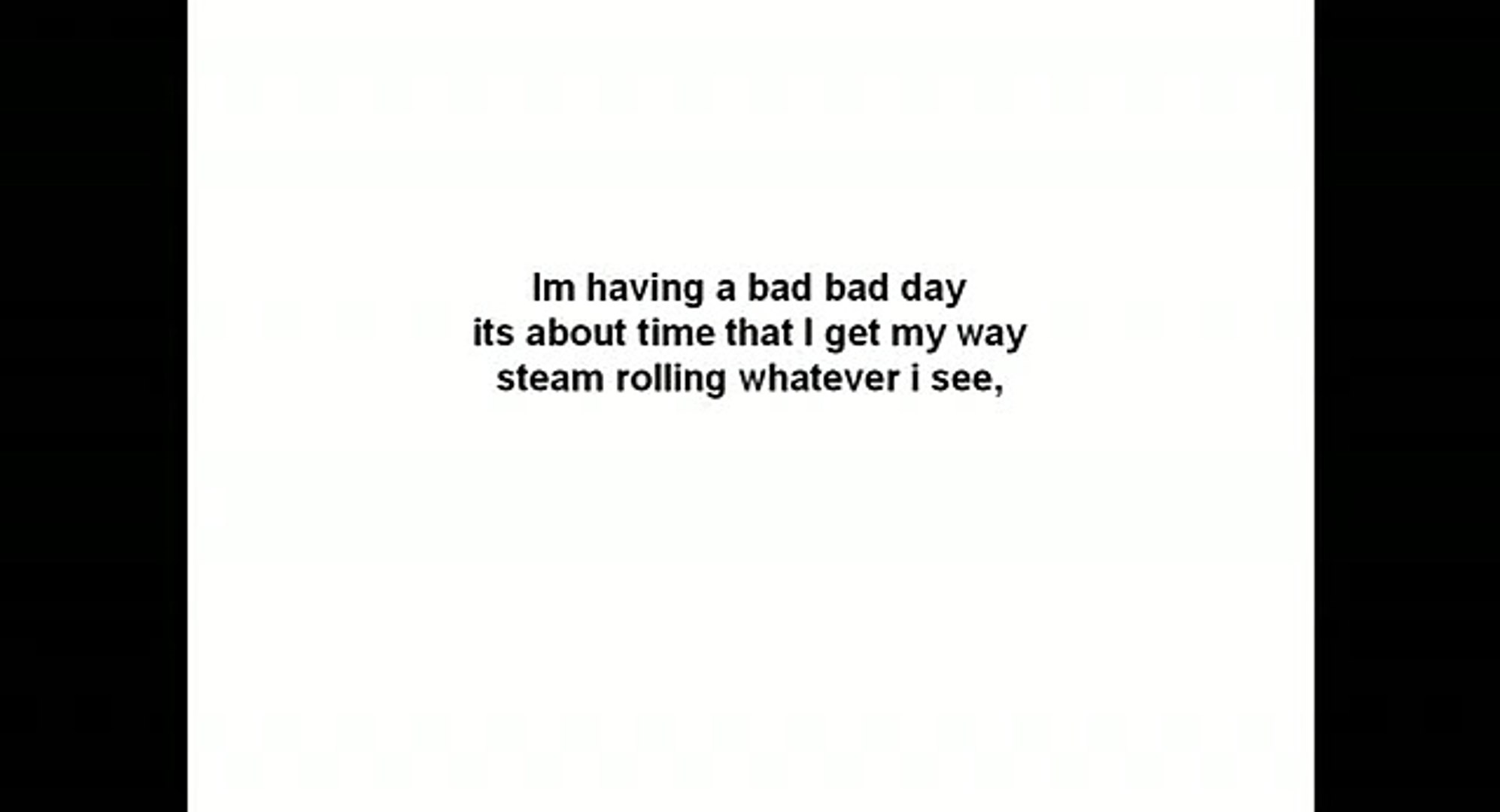 Had A Bad Day Lyrics