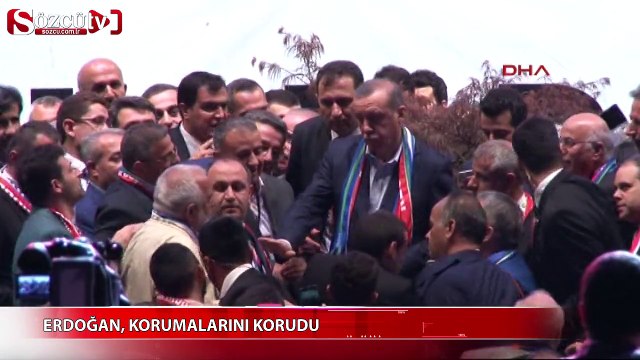 Bu kez tersi oldu! Erdoğan, korumaları korudu
