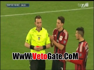 اسرع طرد بتاريخ الدورى الايطالى بمباراه نابولى والميلان