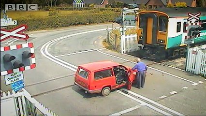 Car hit by train - Safety Message (HQ) - Top Gear - Series 9 - BBC