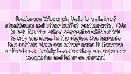 The Goodness Of Going To Ponderosa