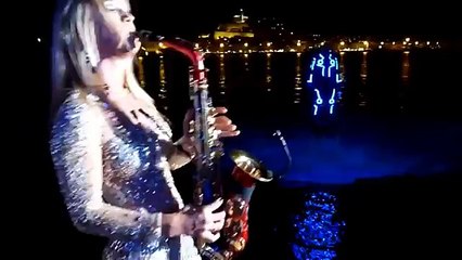 Floating saxophonist