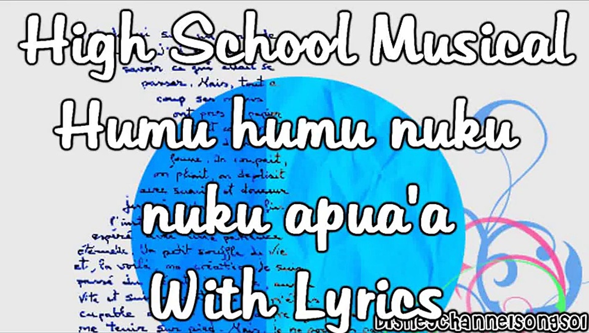 High School Musical 2 Humuhumunukunukuapua A With Lyrics Video Dailymotion