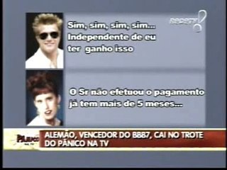 Pânico - Trote no Diego "Alemão" do BBB
