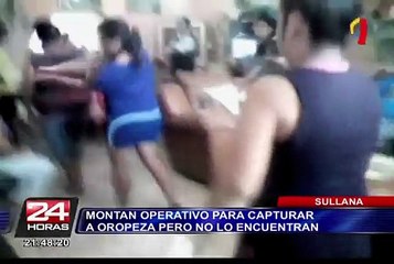 Sullana: montan operativo para capturar a Gerald Oropeza, pero no lo encuentran