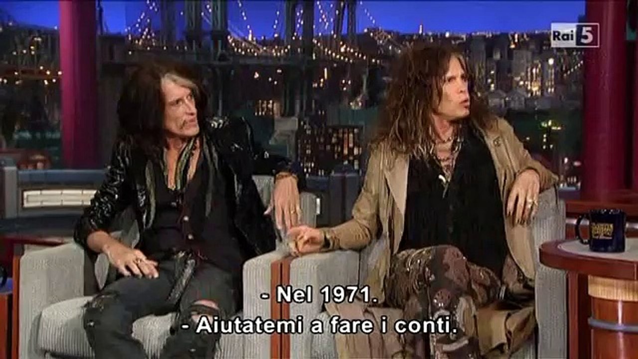 Steven Tyler e Joe Perry al David Letterman (sub ita)