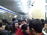 Crowded Beijing Subway