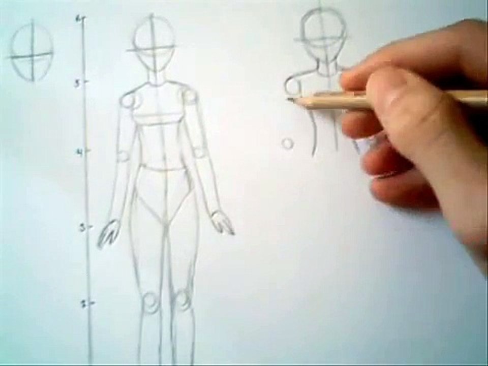 How to draw a female body manga/anime style - video Dailymotion