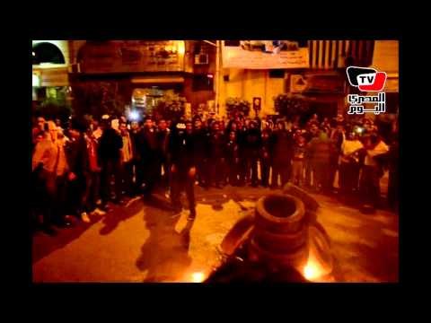 البلاك بلوك يشعلون النيران في شوارع المنصورة