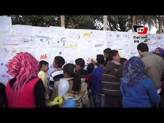 أطفال «القرصاية» يرسمون من أجل عودة  آبائهم المعتقلين