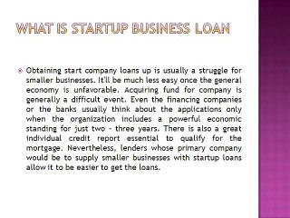 start up business Loans
