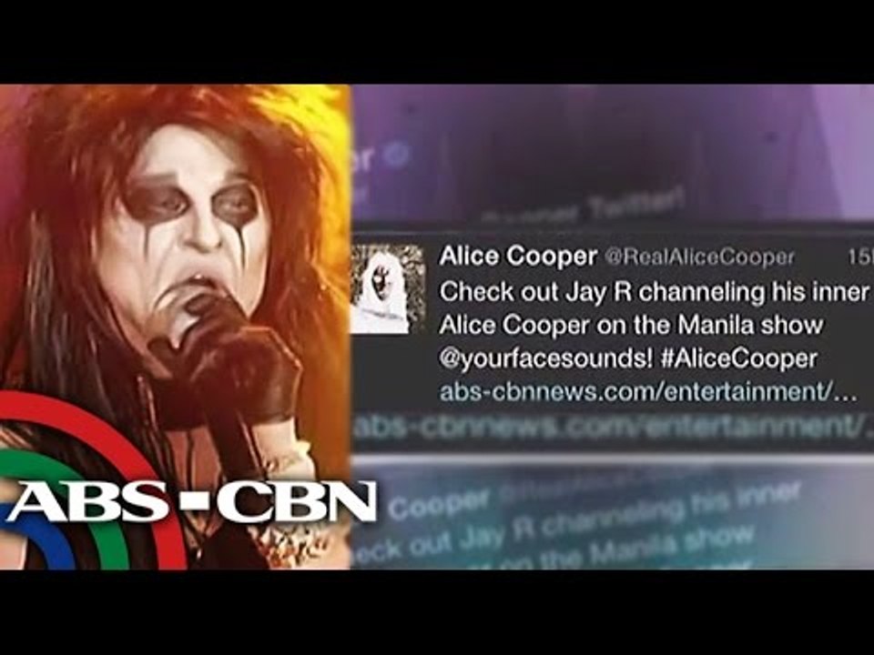 Alice Cooper recognizes Jay R's performance!