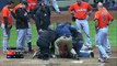 Giancarlo Stanton Hit in the Face with Pitch - FULL VIDEO