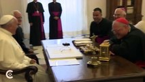 Pope Francis meets with Cardinal Dolan, Archbishop Kurtz