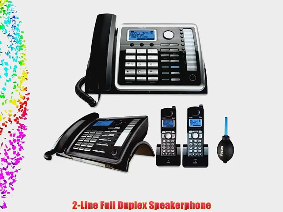 RCA 25260 na 1-Handset 2-Line Landline Telephone Bundle with RCA ViSYS 2-line Corded/Cordless