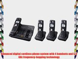 Panasonic KX-TG6074B 5.8 GHz Digital Cordless Answering System with 4 Handsets