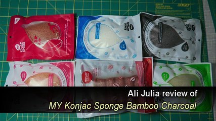 My Konjac Sponge All Natural Fiber Bamboo Charcoal Facial Sponge