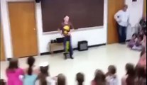 Crazy HEADSHOT Kid shows off Pogo Stick in Class and Fail