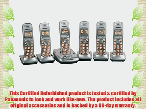 Panasonic KX-TG4223N 3 KX-TGA421N HANDSETS (6 Handsets total) DECT 6.0 PLUS Digital Cordless