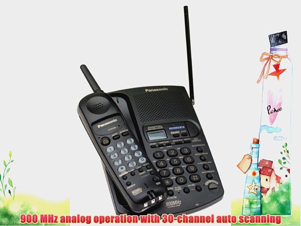 Panasonic KX-TC1740B 900 MHz Analog Cordless Speakerphone with Answering Device and Caller