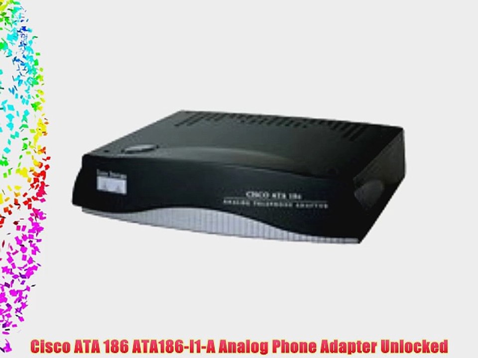 Cisco ATA 186 ATA186-I1-A Analog Phone Adapter Unlocked