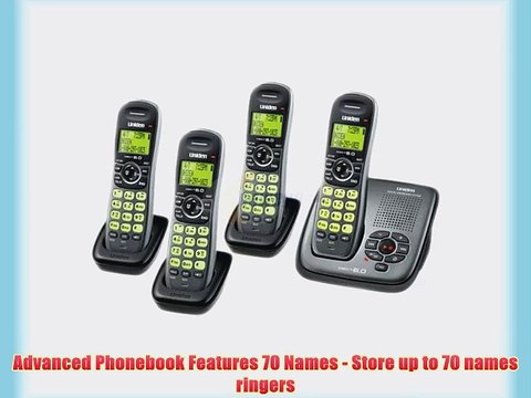 Uniden DECT Silver Cordless Phone System with 4 Handsets and Answering System (DECT1480-4G)