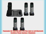 Panasonic KX-TGE275B DECT 6.0 Plus Link-to-cell Bluetooth Cordless Phone System 5 Handsets