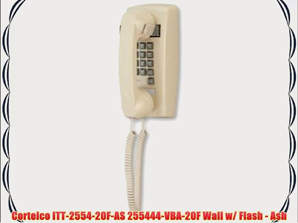 Cortelco ITT-2554-20F-AS 255444-VBA-20F Wall w/ Flash - Ash