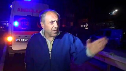 Kaza yapan aracına bakarken iki araç üzerinden geçti