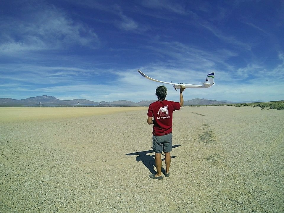 It flies! Radio control airplane