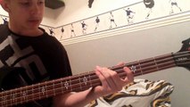 Smoke on the water (Main riff) on bass guitar tutorial