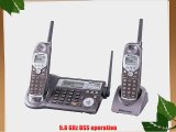 Panasonic KX-TG5110M 5.8 GHz DSS Expandable Cordless Phone with Answering System and Dual Handsets