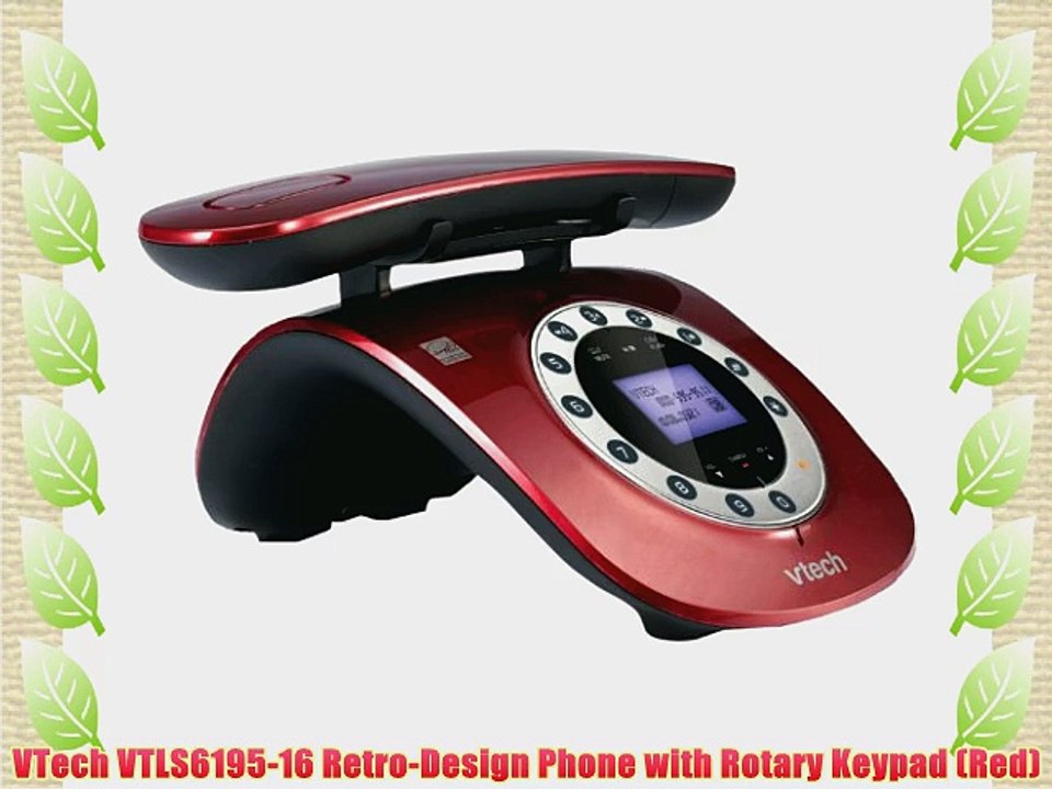 VTech VTLS6195-16 Retro-Design Phone with Rotary Keypad (Red) - video ...