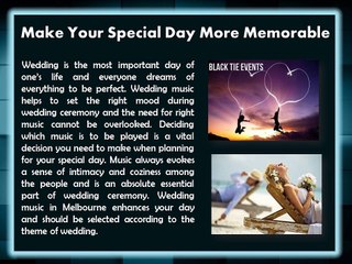 Wedding Music Melbourne - Black Tie Events
