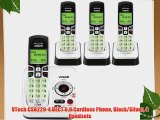 VTech CS6229-4 DECT 6.0 Cordless Phone Black/Silver 4 Handsets