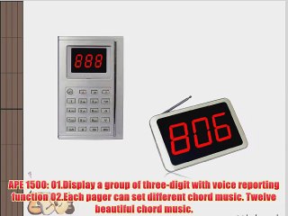 SINGCALL.Wireless Calling System.Classic Pager System With Transmitter of APE100 and LCD Screen